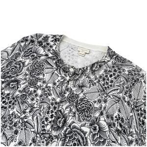 J.Crew Floral Caryn Cardigan Womens S Black White | Cotton Lightweight Sweater